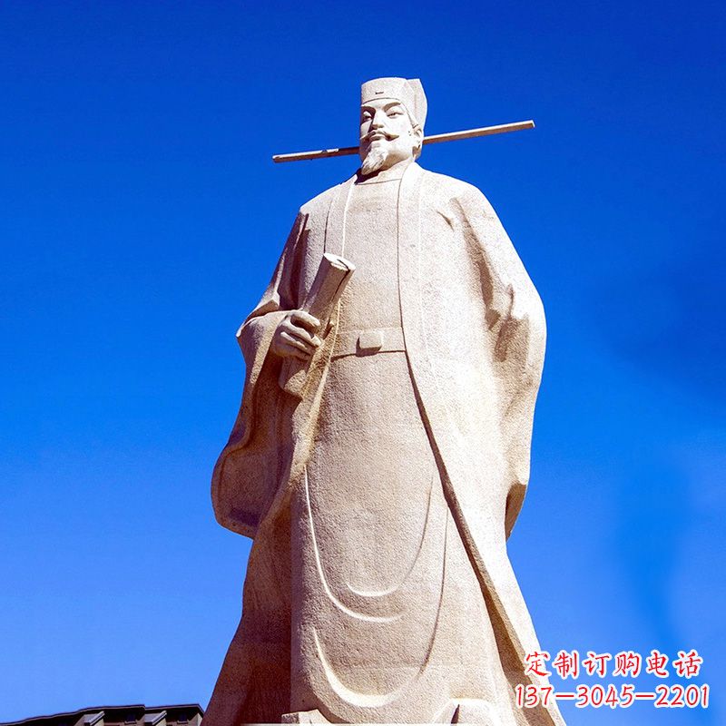 南京景区园林欧阳修大型砂岩雕像-中国历史文化名人著名文学大家