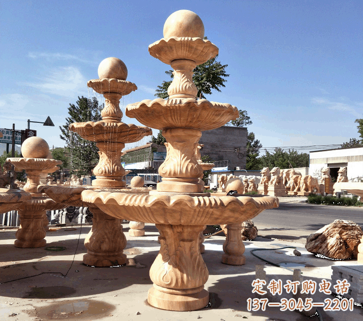 南京石雕人物喷泉