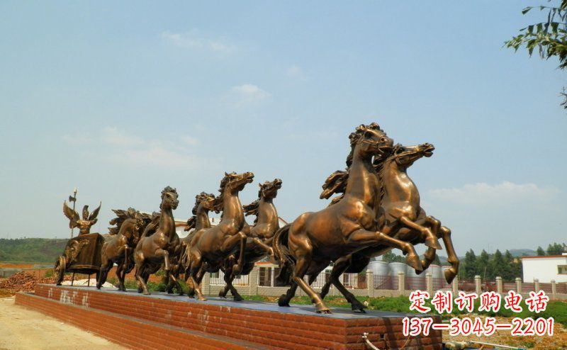 南京阿波罗战车广场景观铜雕 (3)