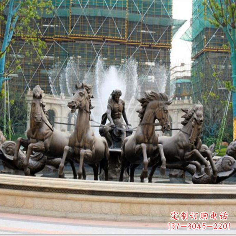 南京阿波罗战车水景喷泉装饰景观雕塑