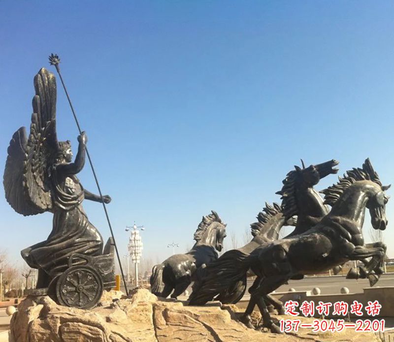 南京阿波罗战车小区景观铜雕 (3)