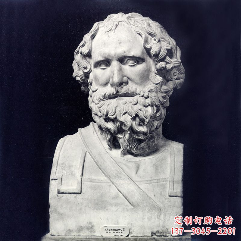 南京阿基米德石雕头像-学校校园世界著名人物雕塑