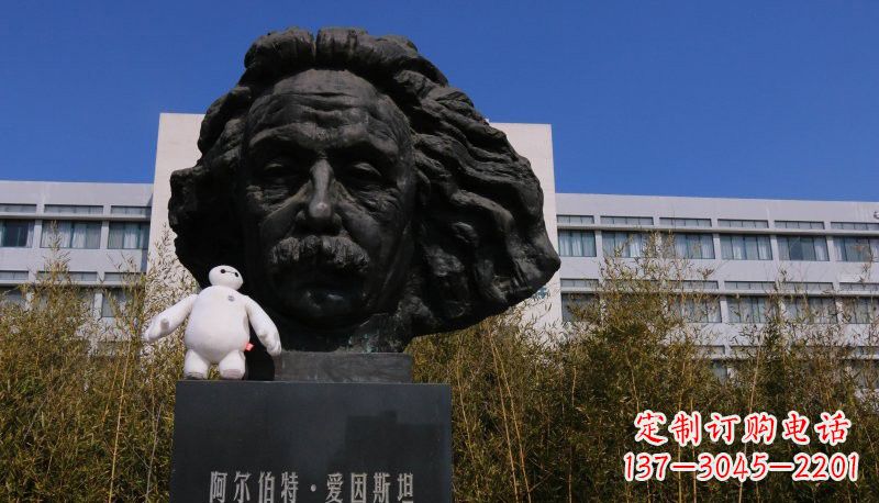 南京爱因斯坦头像铜雕222