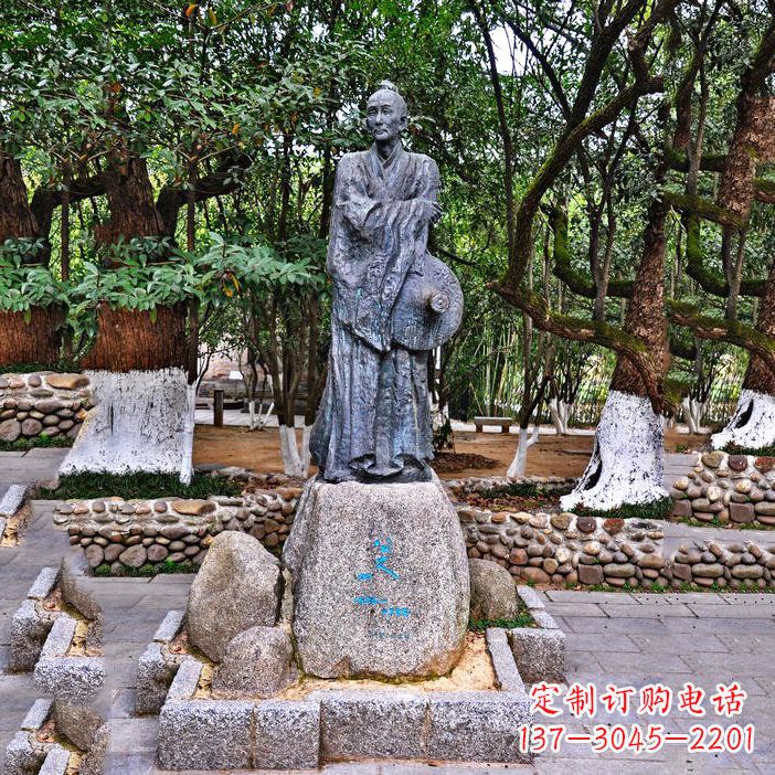 南京朱耷——中国古代历史名人著名画家铜雕像