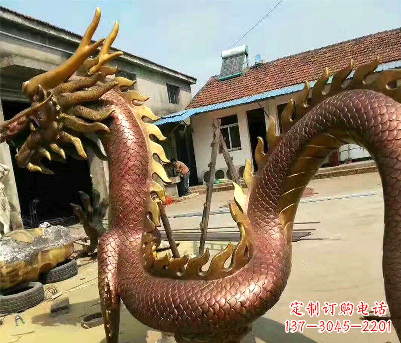南京古典精致巨龙铜雕