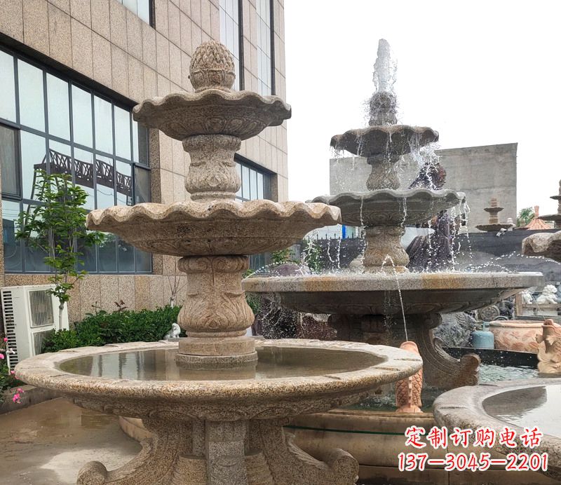 南京“白麻石质天然喷泉雕塑”