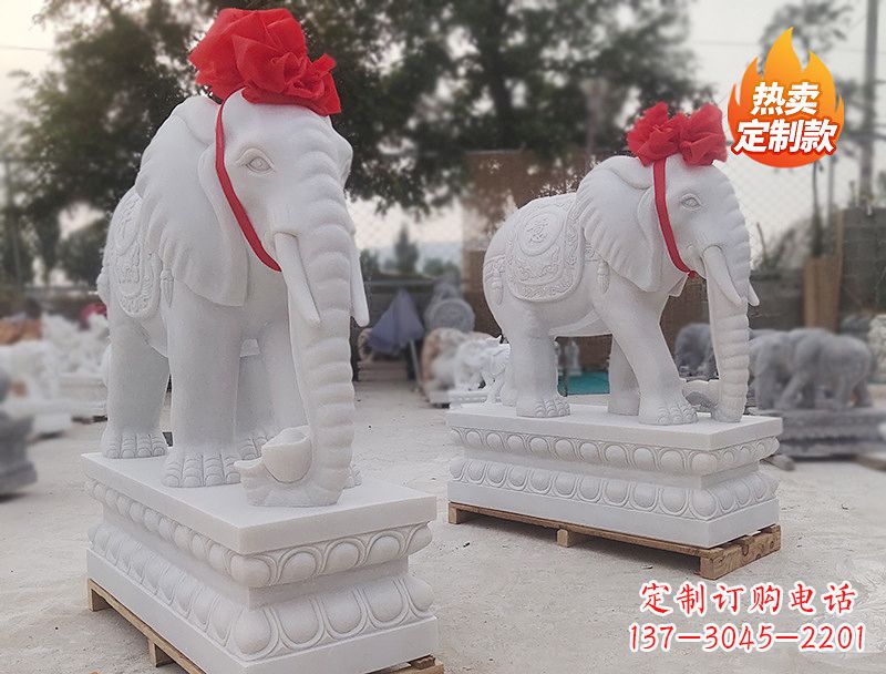 南京白色大象雕塑让你的家居更加精致