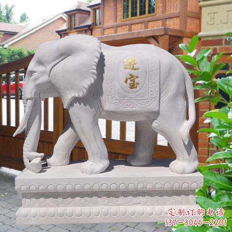 南京白石雕大象