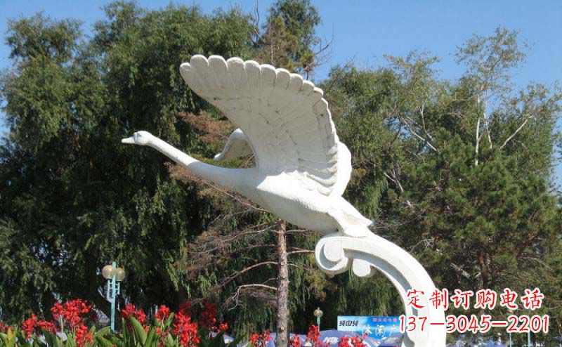 南京白天鹅大理石雕塑