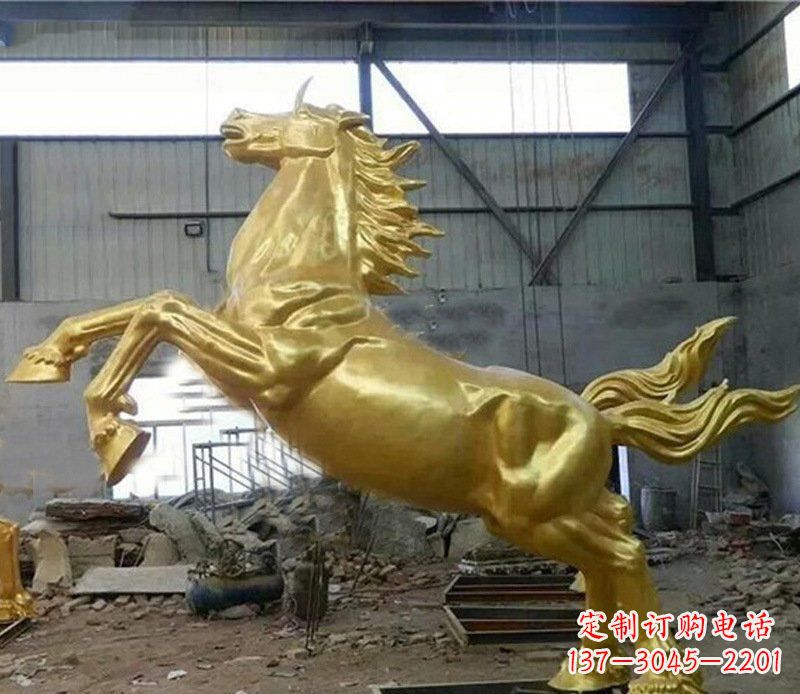 南京摆件街边公园奔腾骏马铜雕塑