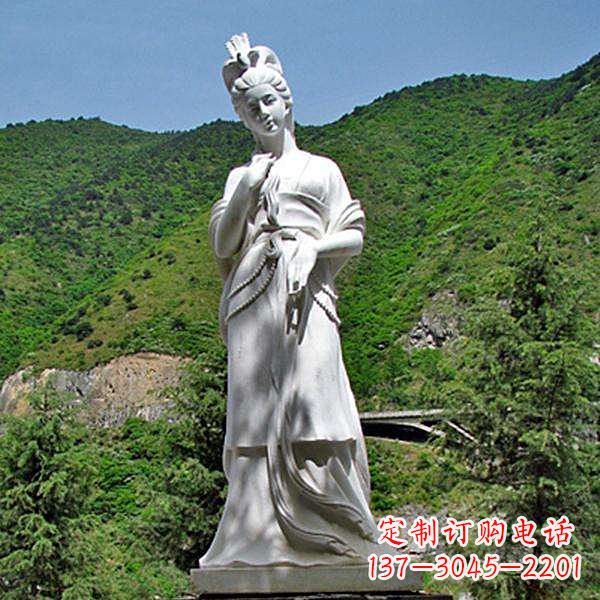 南京褒姒汉白玉石雕像-中国古代(西周时期)美女雕塑