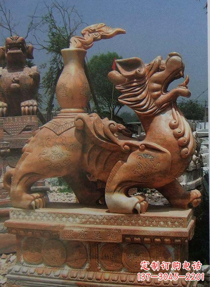 南京古典麒麟大理石雕塑