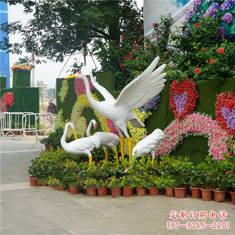 南京仙鹤玻璃钢雕塑