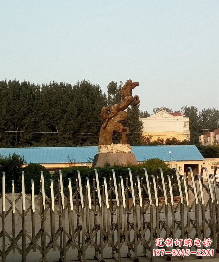 南京腾驰自由——奔马企业铜雕