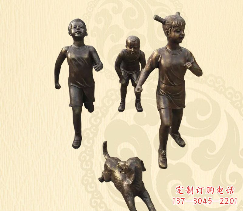 南京“活力四射儿童铜雕”