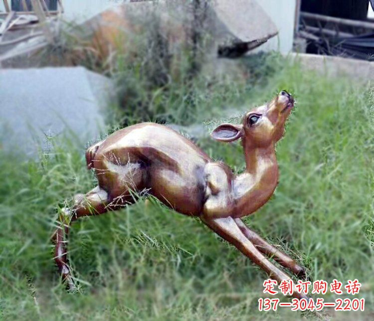 南京精美玻璃钢仿铜动物摆件