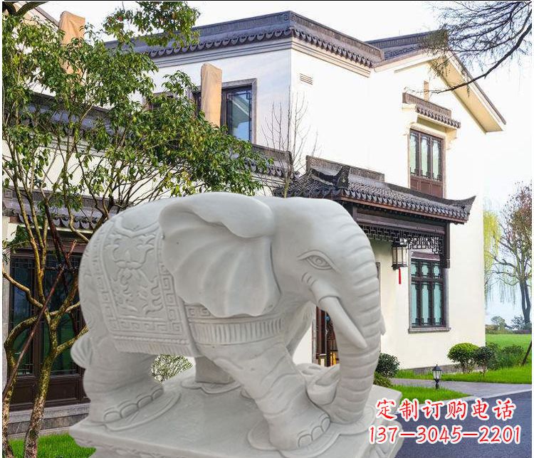 南京大象汉白玉雕塑