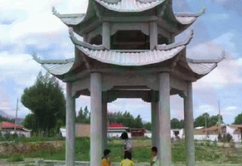 南京中式庭院石凉亭