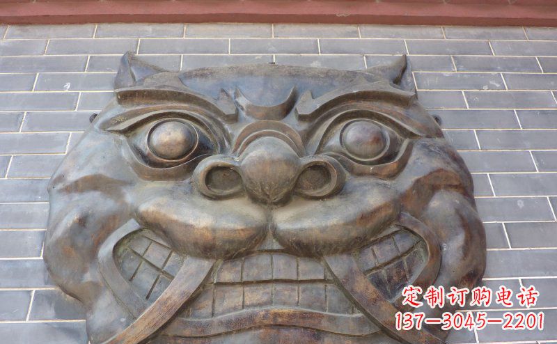 南京狴犴古代神兽铜浮雕