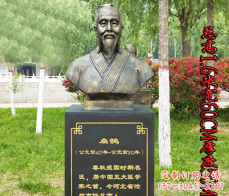 南京“扁鹊”古代名医铜雕系列让古老的经典传承下去
