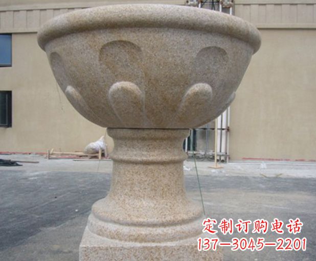 南京别墅景观大理石花盆石雕 (3)