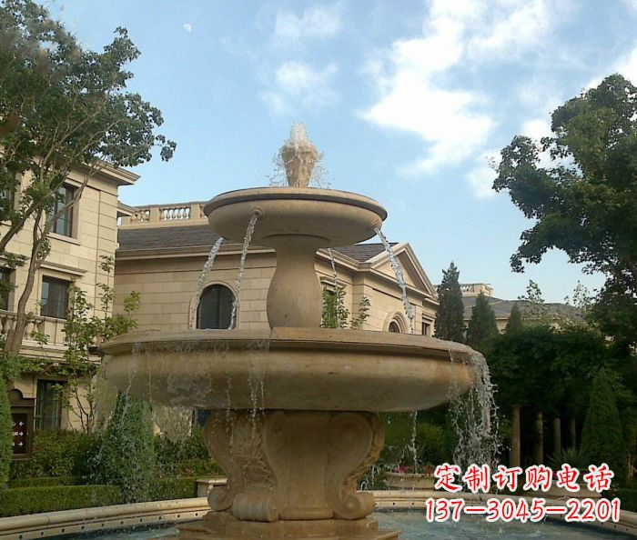 南京别墅景观大理石喷泉雕塑