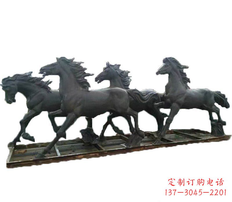 南京别墅景观动物马铜雕塑 (2)