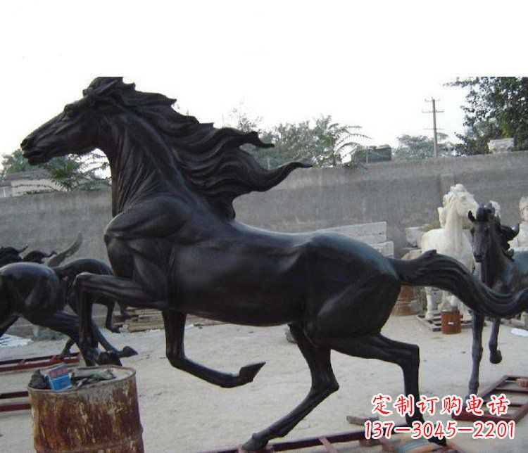 南京别墅景观动物马铜雕塑 (3)