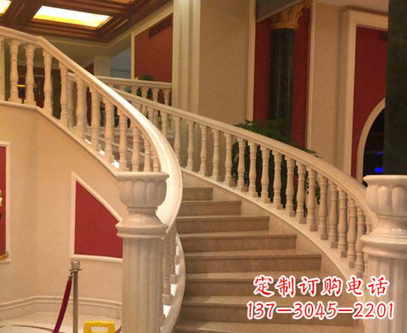 南京别墅景观汉白玉石栏杆石雕