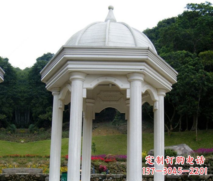 南京别墅景观欧式石雕凉亭 (2)