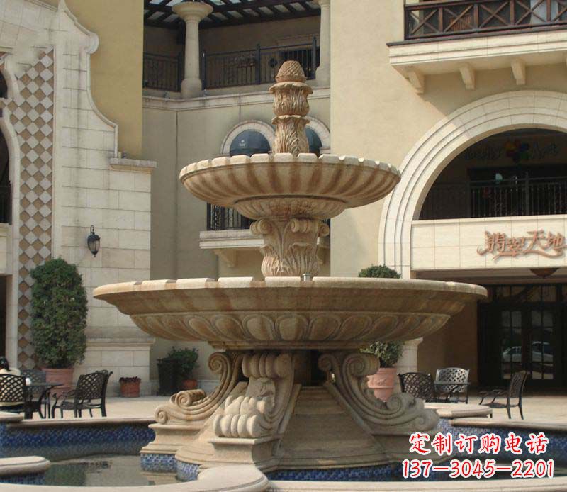 南京别墅景观石雕大型喷泉雕塑 (2)