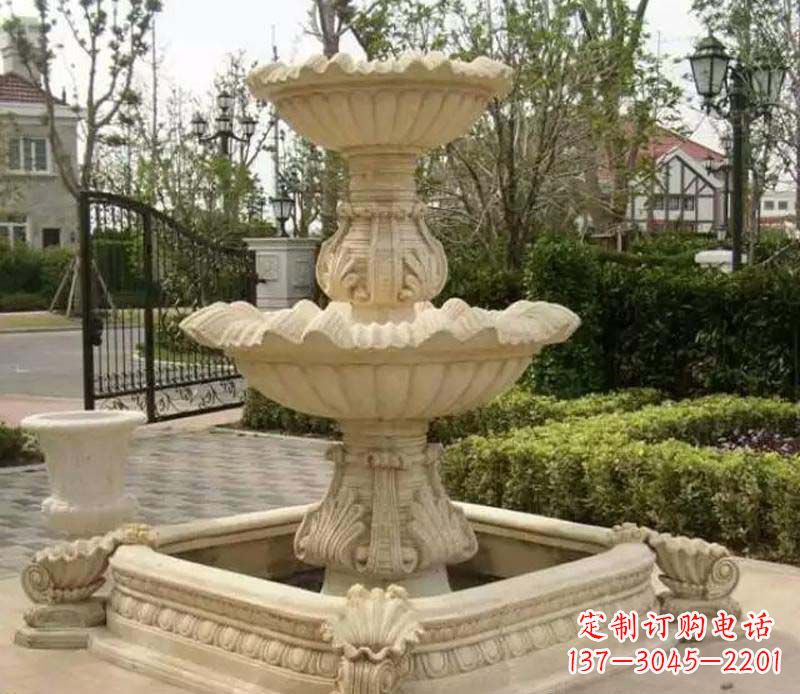 南京优雅精致的喷泉石雕