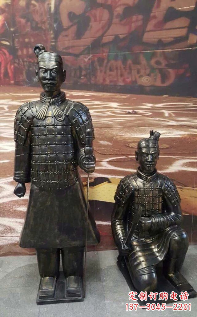 南京新题目兵马俑玻璃钢仿古铜雕塑