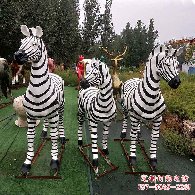南京斑马玻璃钢仿真雕塑