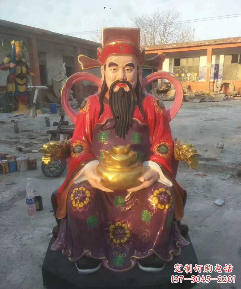 南京财神玻璃钢彩绘