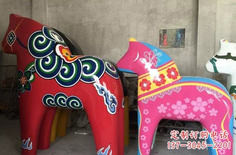 南京玻璃钢彩绘抽象独角兽