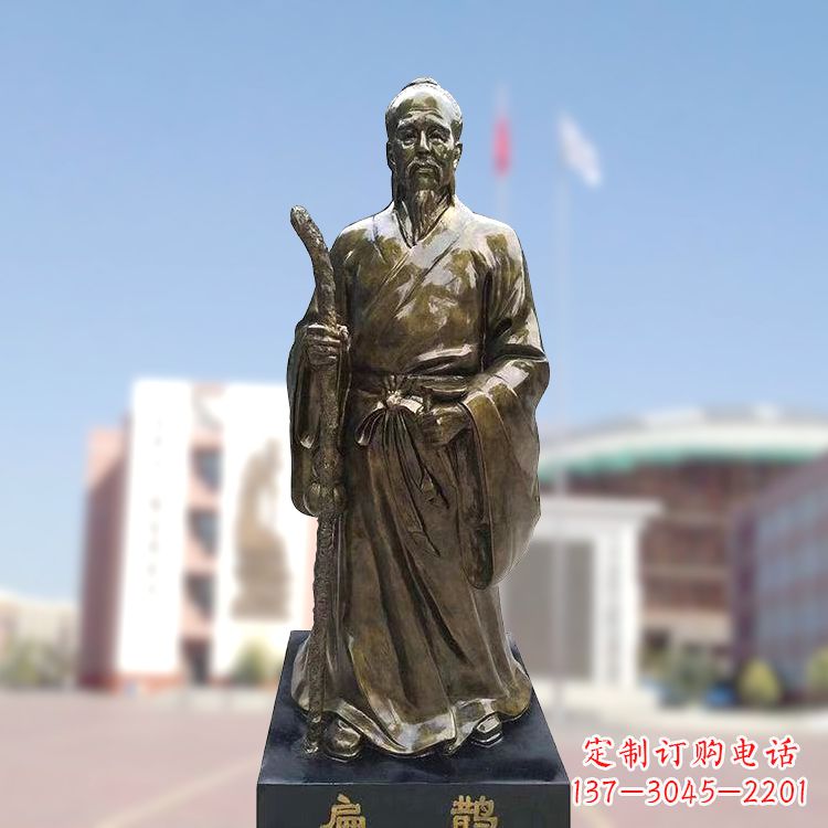 南京玻璃钢仿铜扁鹊雕塑