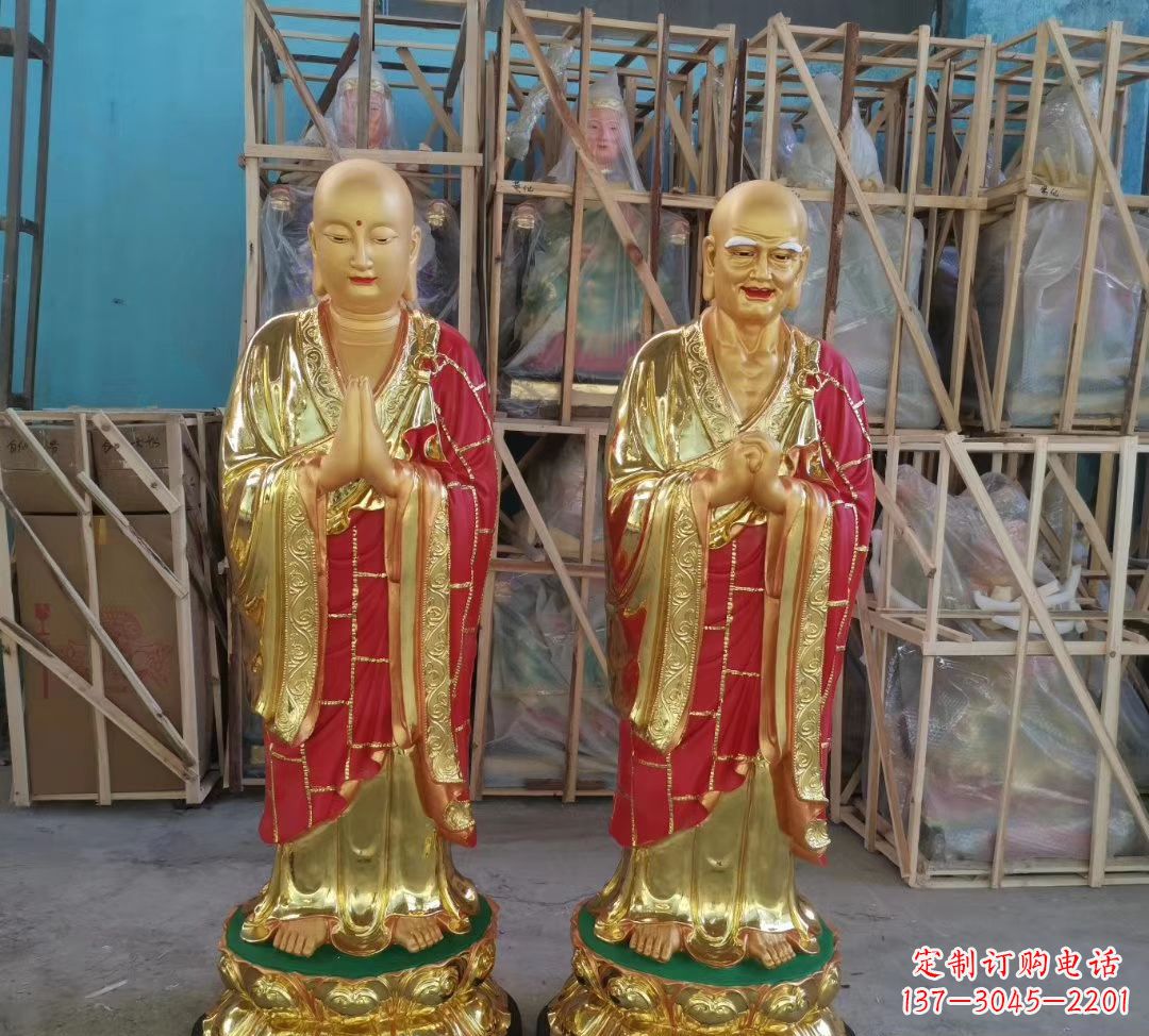南京玻璃钢仿铜佛像雕塑给寺庙景观增添神秘韵味