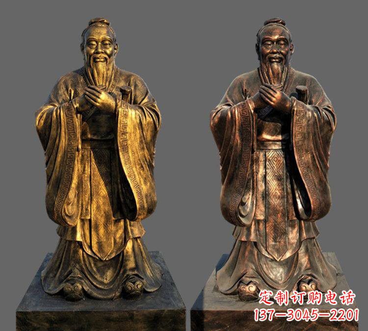 南京玻璃钢仿铜孔子雕塑——校园名人的荣耀