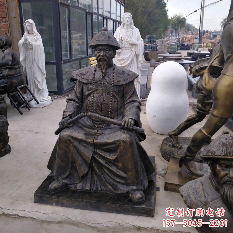 南京玻璃钢林则徐雕塑