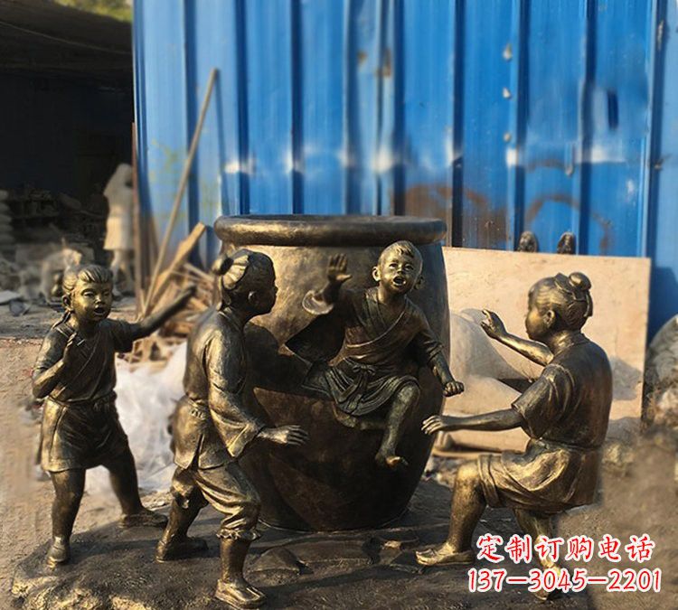 南京玻璃钢仿铜司马光砸缸
