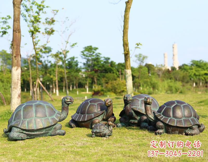 南京玻璃钢仿铜乌龟雕塑摆件