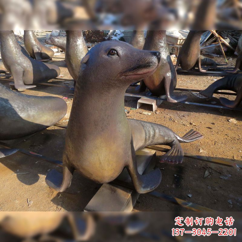 南京玻璃钢海豹雕塑——精美的艺术品