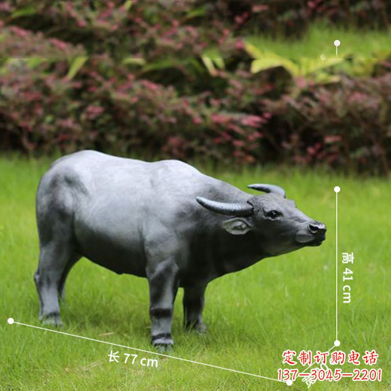 南京玻璃钢仿真水牛雕塑——点缀公园草坪