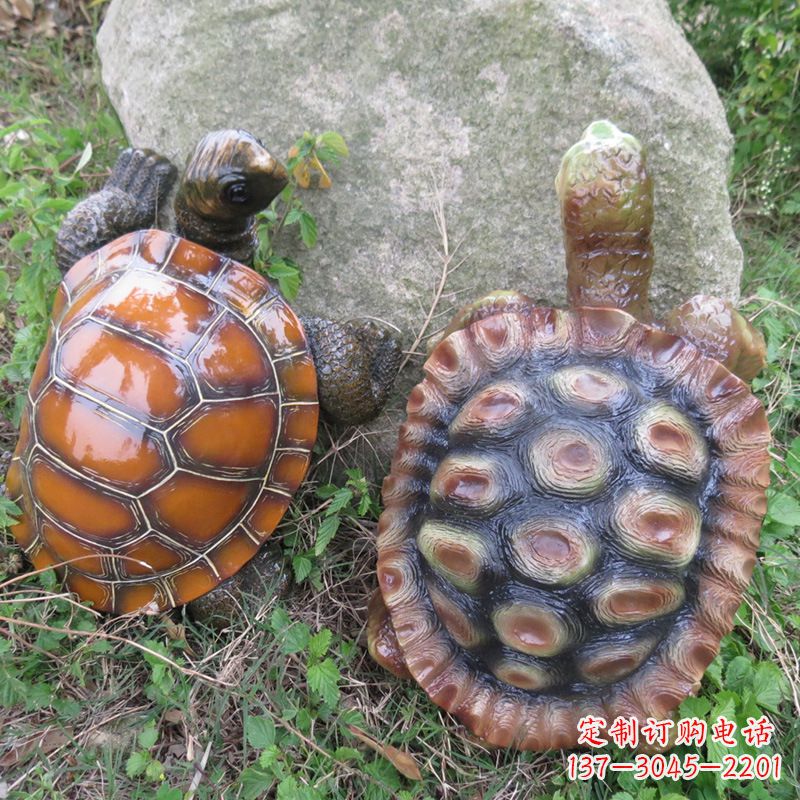 南京玻璃钢海龟雕塑精致美观的园林装饰品