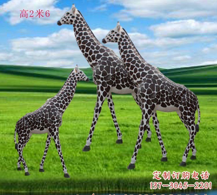 南京玻璃钢仿真长颈鹿雕塑