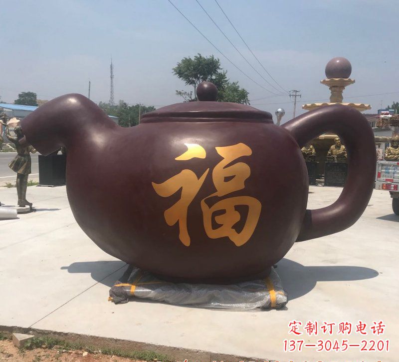 南京玻璃钢茶壶雕塑