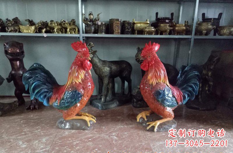 南京玻璃钢公鸡雕塑——给环境带来美丽的色彩