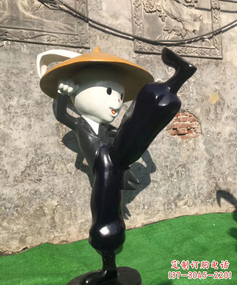 南京玻璃钢公园仿真兔子雕塑