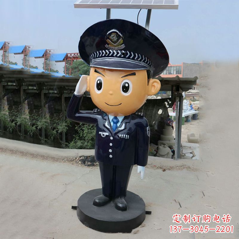 南京警察雕塑守护社会和谐